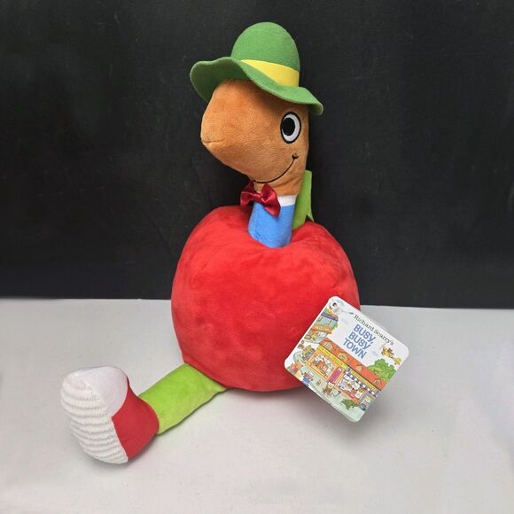Kohls Cares Lowly Worm Apple Plush 12” Richard Scarry Busy World of Busytown NEW - Picture 1 of 14